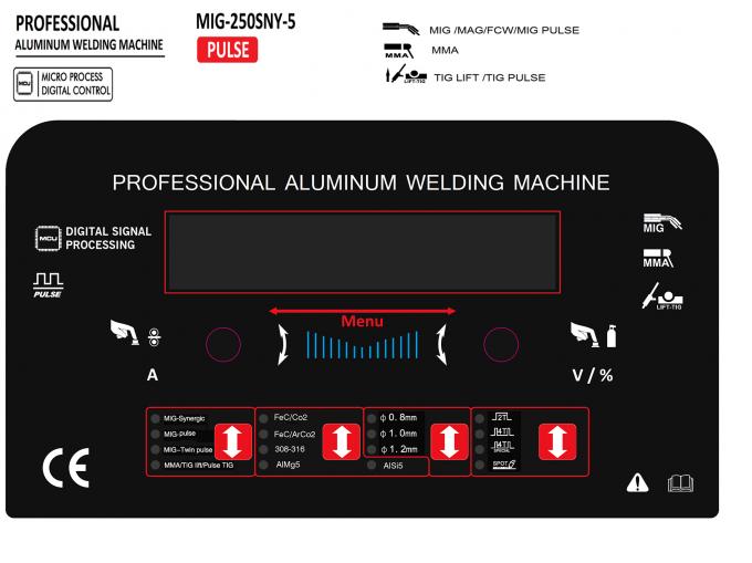 Doppeltes pulsiert Aluminium-MIG-Schweißgerät mit Muttahida Majlis-e-Amal und Aufzug TIG-Funktion